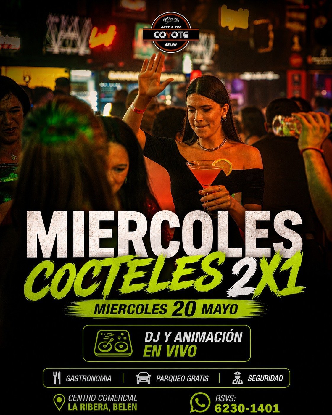 Wednesday cocktails 2x1 on May 20